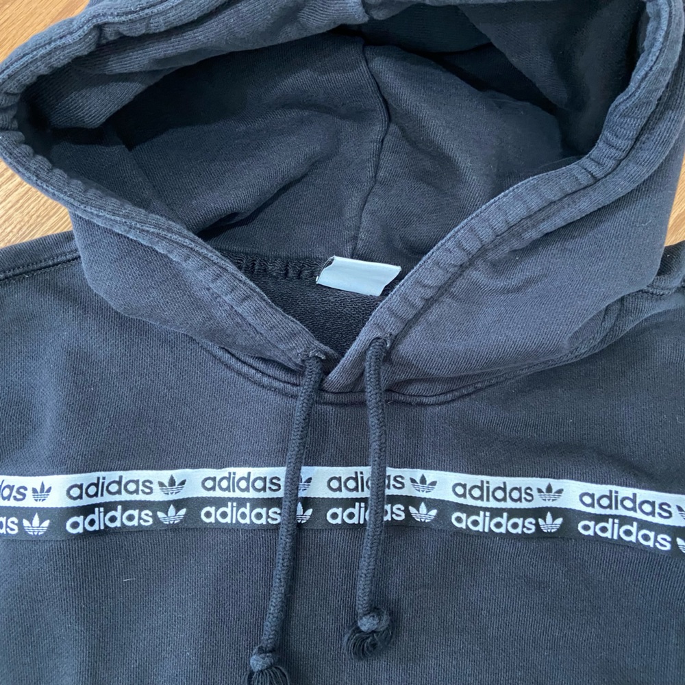 Adidas originals RYV tape hoodie & sweat pants tracksuit w logo tape detail - Picture 10 of 12